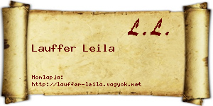 Lauffer Leila névjegykártya