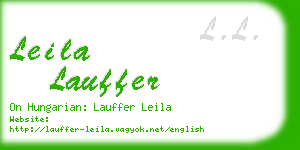 leila lauffer business card